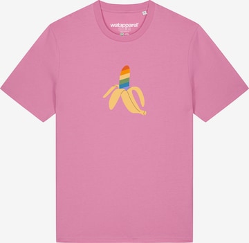 Watapparel Shirt 'Rainbow Banana' in Pink: front