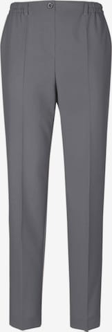 Goldner Regular Pleated Pants 'MARTHA' in Grey: front