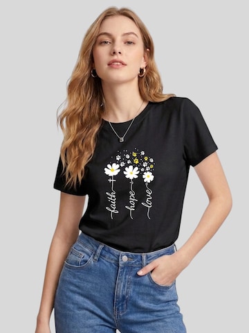 LapaPlus Shirt 'Short Sleeve' in Zwart: voorkant