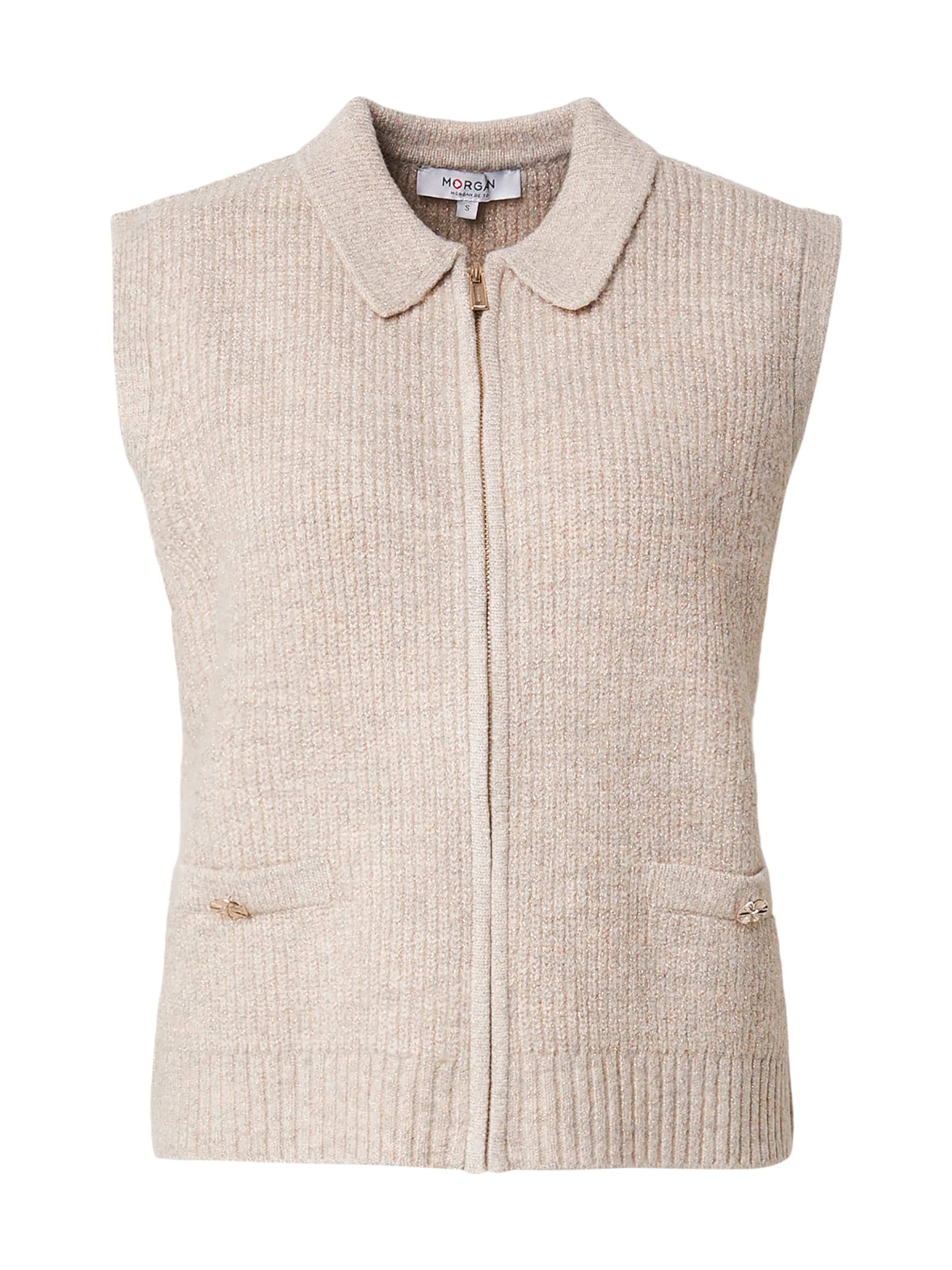 Morgan Πλεκτό γιλέκο '261-MVIRGI' σε κρεμ, Άποψη προϊόντος