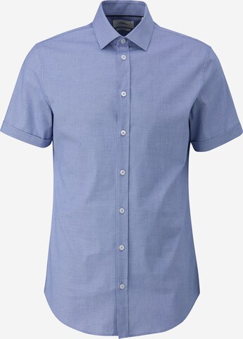 s.Oliver BLACK LABEL Regular Fit Skjorte i blå: forside