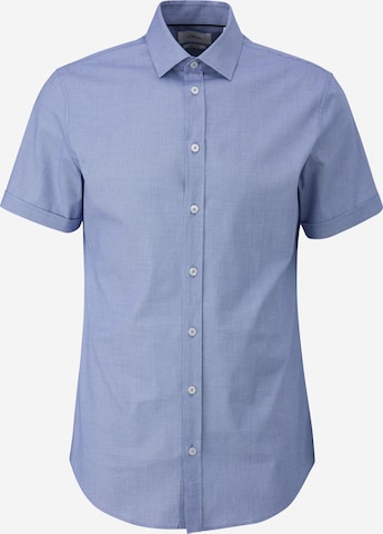 s.Oliver BLACK LABEL Regular fit Overhemd in Blauw: voorkant