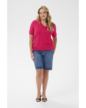 KAFFE CURVE Sweter 'KClizzy' w kolorze czerwony