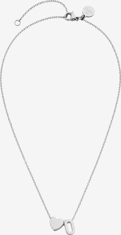 PURELEI - Colar 'Letter Heart O' em prata: frente