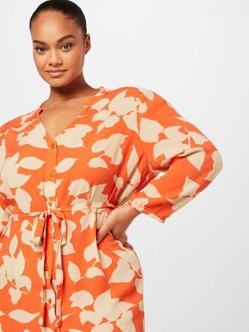ONLY Carmakoma Košilové šaty 'EMERSON' – oranžová