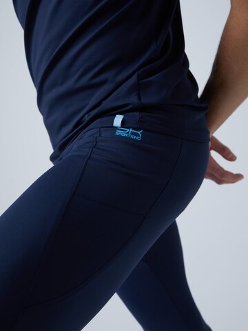 Coupe slim Pantalon de sport 'Long Running Tights' SPORTKIND en bleu