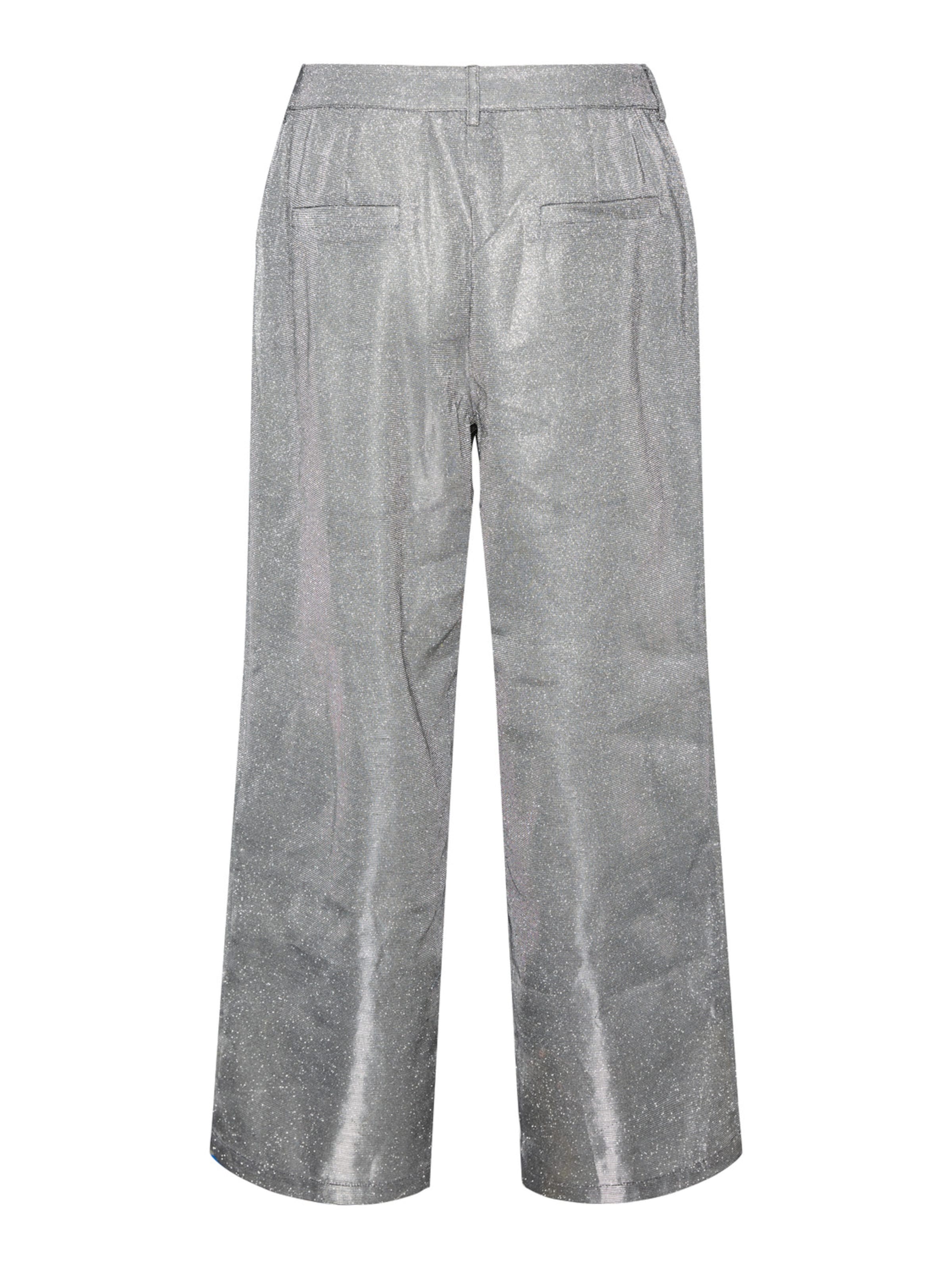 pilka PIECES Plačios klešnės Kelnės 'GLITTY'