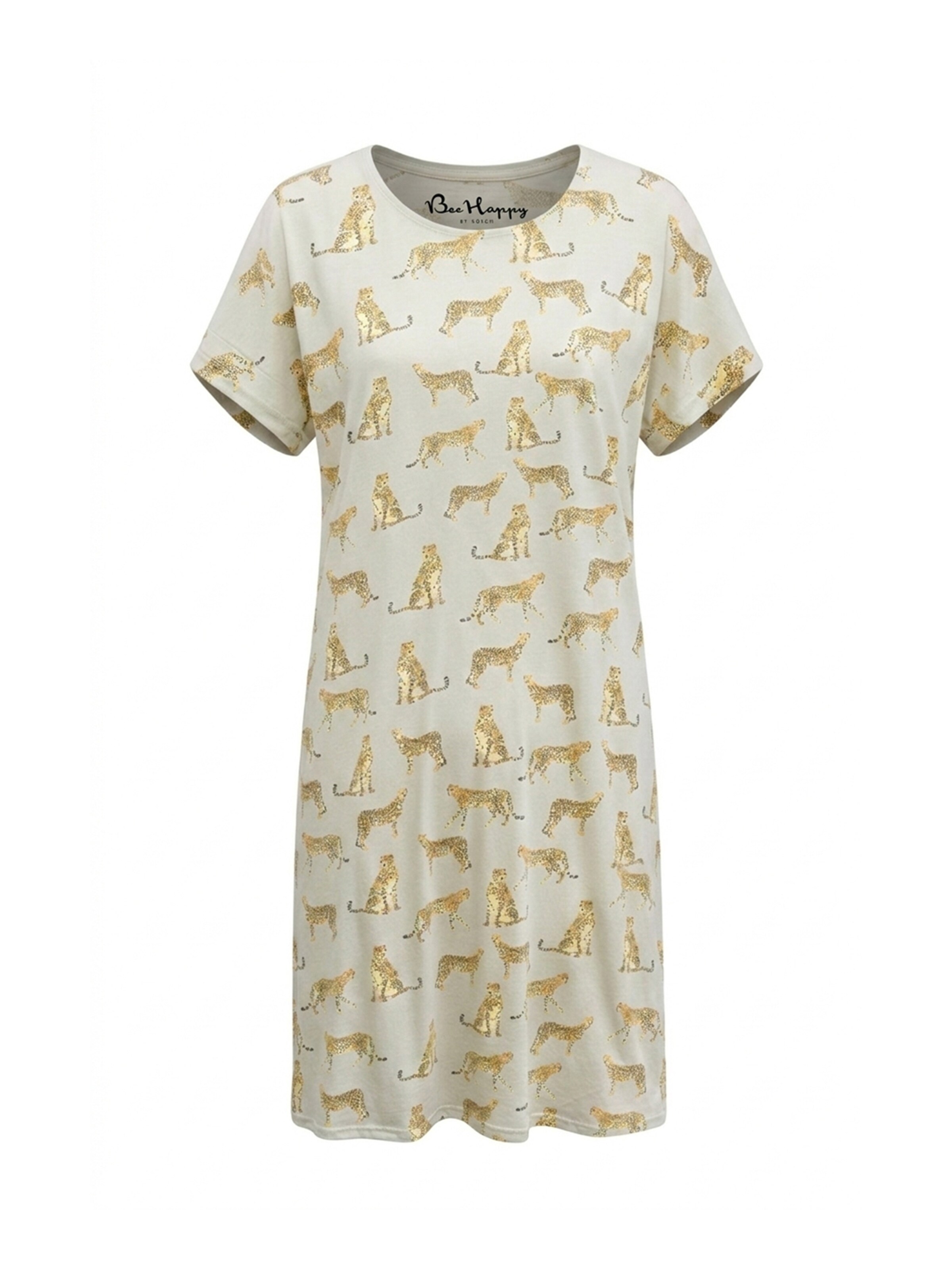 Rösch Nightgown ' Leopard ' in Yellow: front