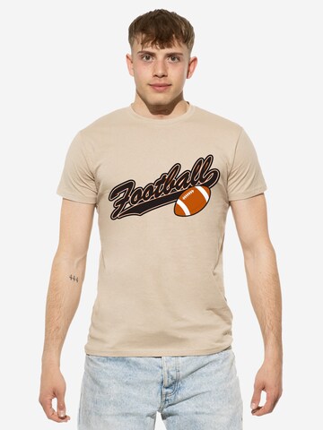 Cotton Prime Shirt 'American Football' in Beige: voorkant