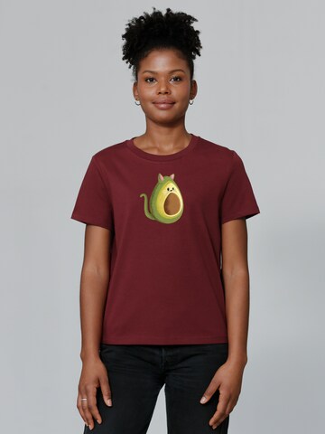 T-shirt 'Avocato' Watapparel en rouge : devant