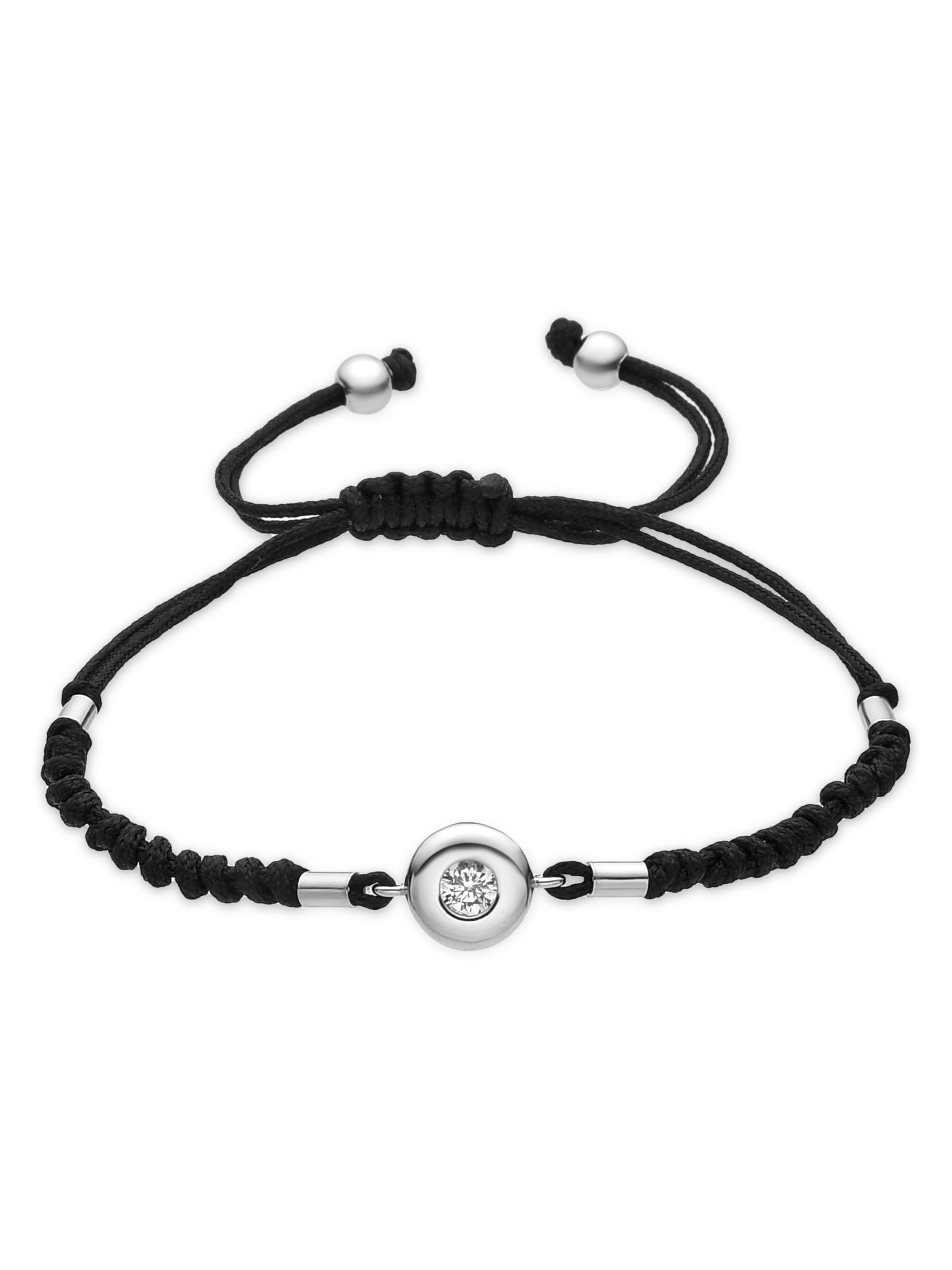 Braccialetto 'Button' di Luxenter in nero: frontale