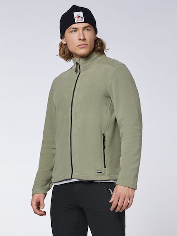 CHIEMSEE Fleece Jacket in Green: front