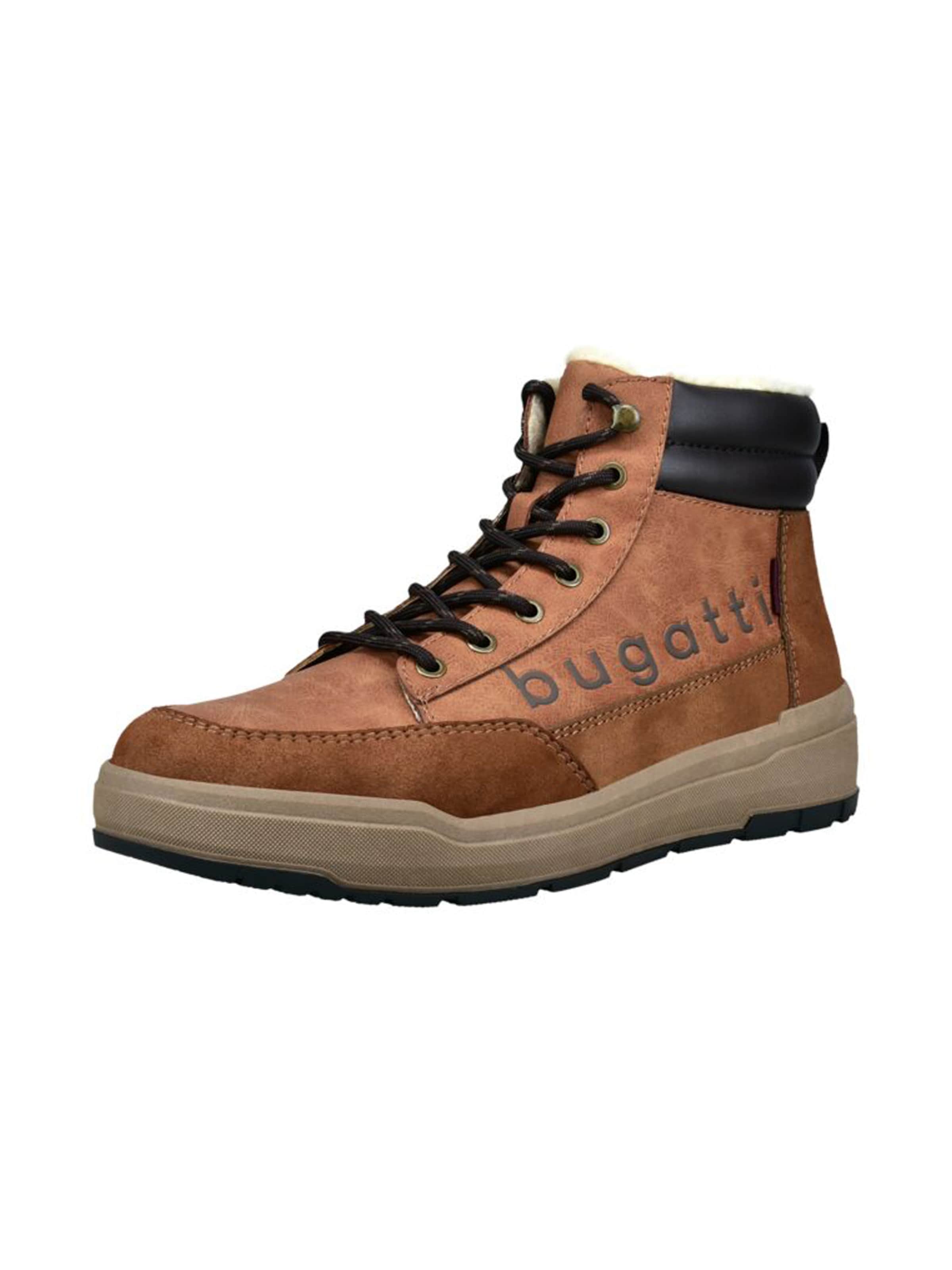 bugatti Šnurovacie čižmy - Hnedá: predná strana