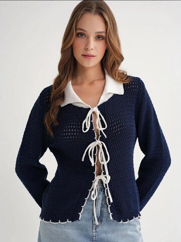 MixRay Gebreid vest in Blauw: voorkant