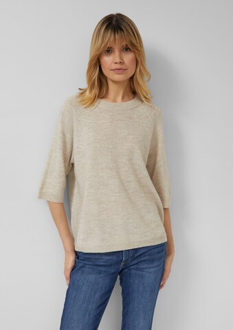 s.Oliver Pullover in Beige: Vorderseite
