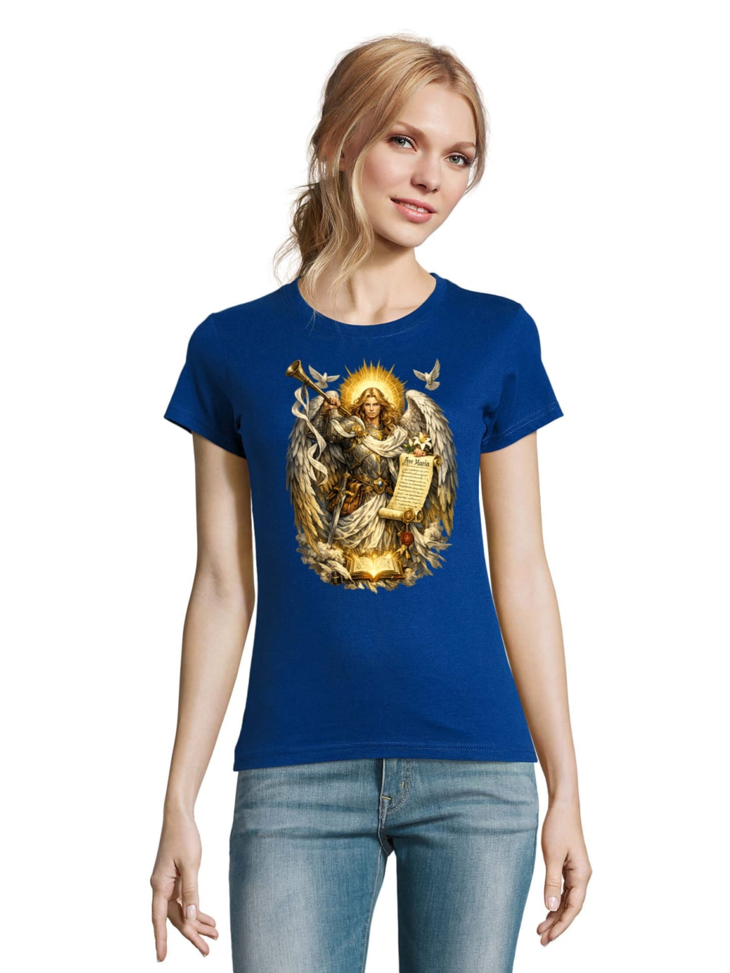 Blondie & Brownie Shirt‌‌‌‌ in Blau: Vorderseite