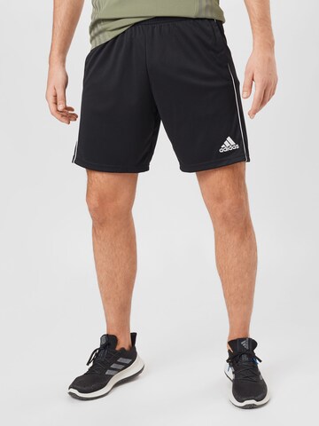 ADIDAS PERFORMANCE Regular Workout Pants 'Core 18' in Black: front