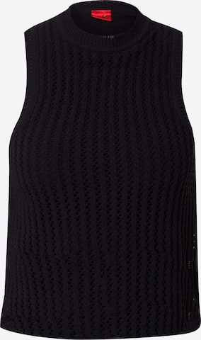 HUGO Red Knitted top 'Slonisa' in Black: front