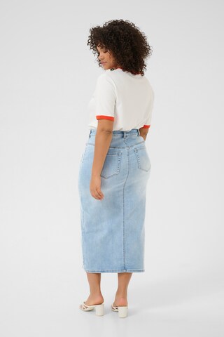 Jupe 'Sina' KAFFE CURVE en bleu