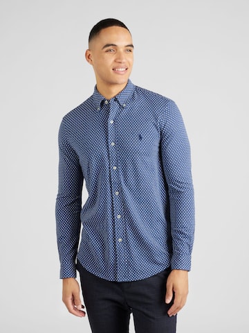 Coupe regular Chemise Polo Ralph Lauren en bleu : devant