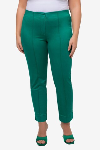 Coupe slim Pantalon Ulla Popken en vert : devant