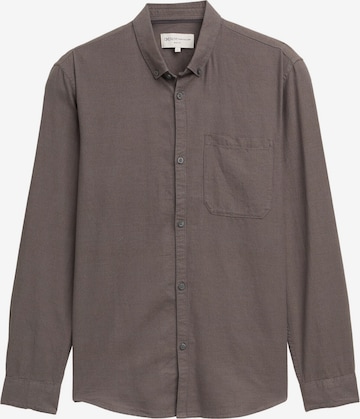 TOM TAILOR DENIM Button Up Shirt in Brown: front