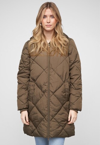VILA Winter jacket 'VIAdaya' in Brown: front