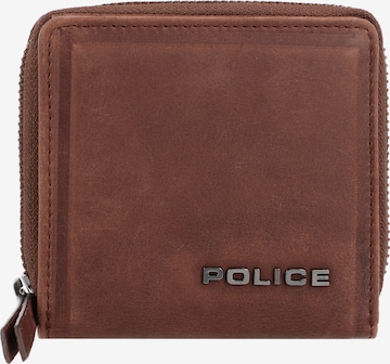 POLICE Wallet in Brown: front