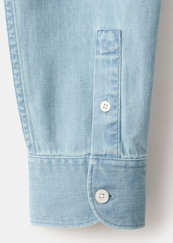 MANGO MAN Regular fit Button Up Shirt 'Chali' in Blue