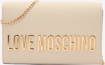 Borsa a tracolla di Love Moschino in beige: frontale