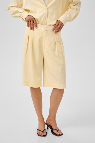 Loosefit Pantalon 'MWZoe' My Essential Wardrobe en jaune : devant