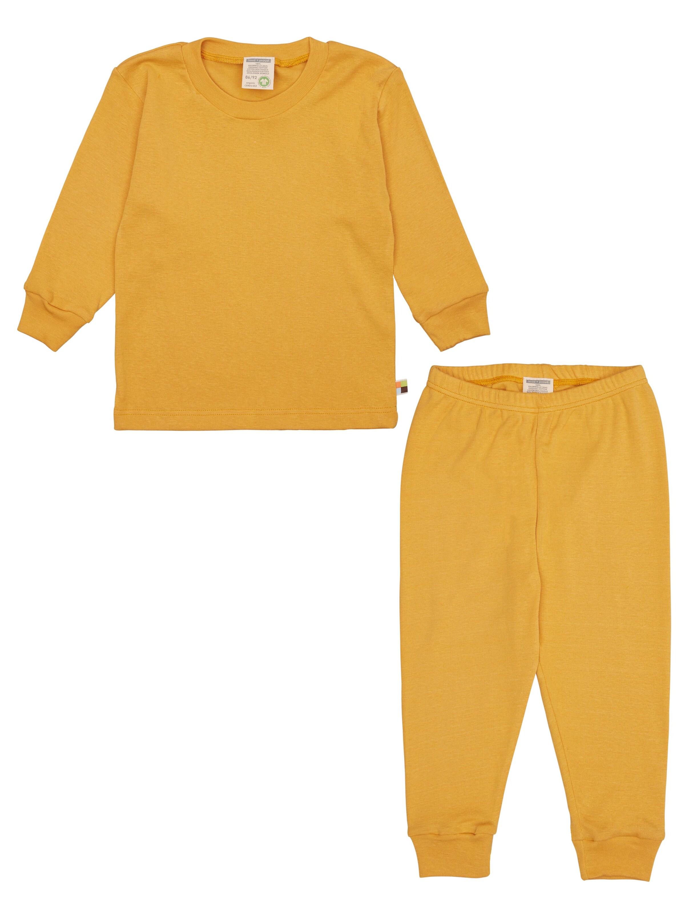 loud + proud Schlafanzug‌ in Gelb: Vorderseite