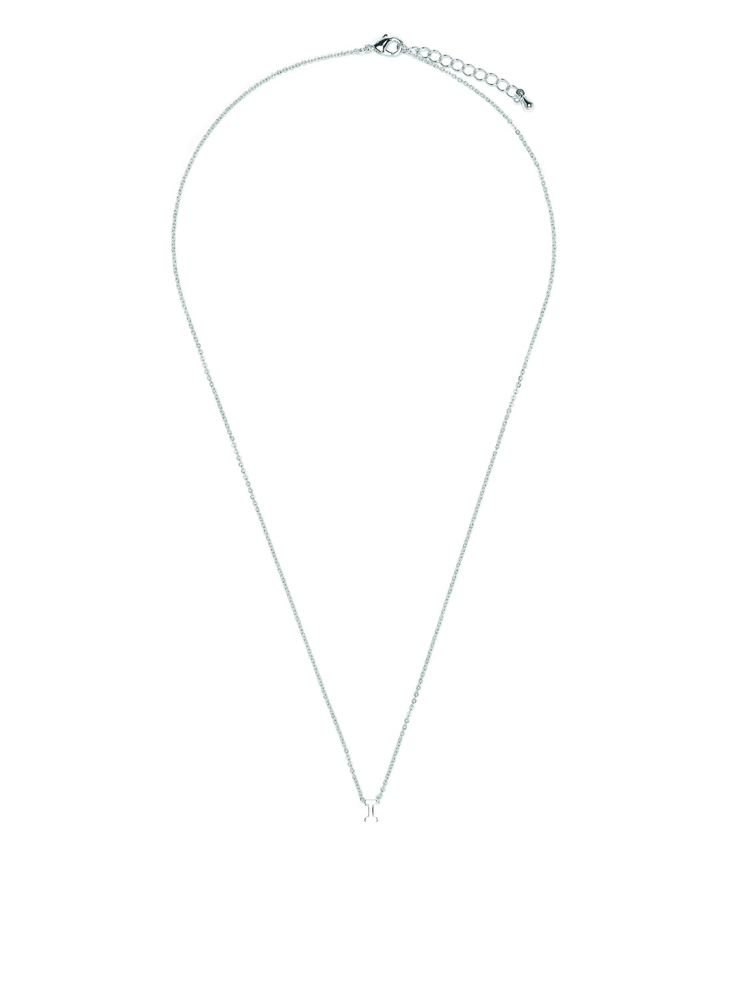 Luxenter Ketting 'Alphabet I' in Onesize in de kleur Zilver, Productweergave