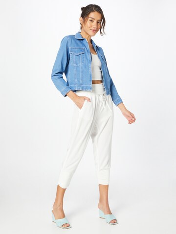 Cream Tapered Harembroek in Wit