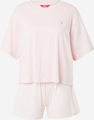 ESPRIT Short Pajama Set 'Amelia' in Pink: front