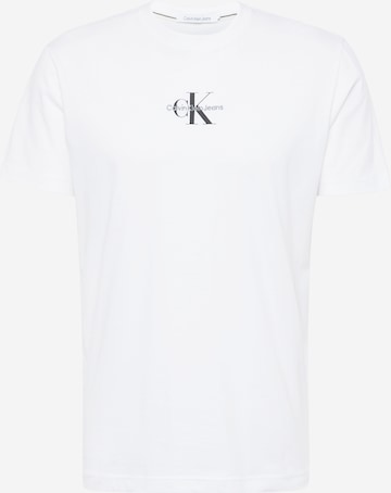 T-Shirt Calvin Klein Jeans en blanc : devant