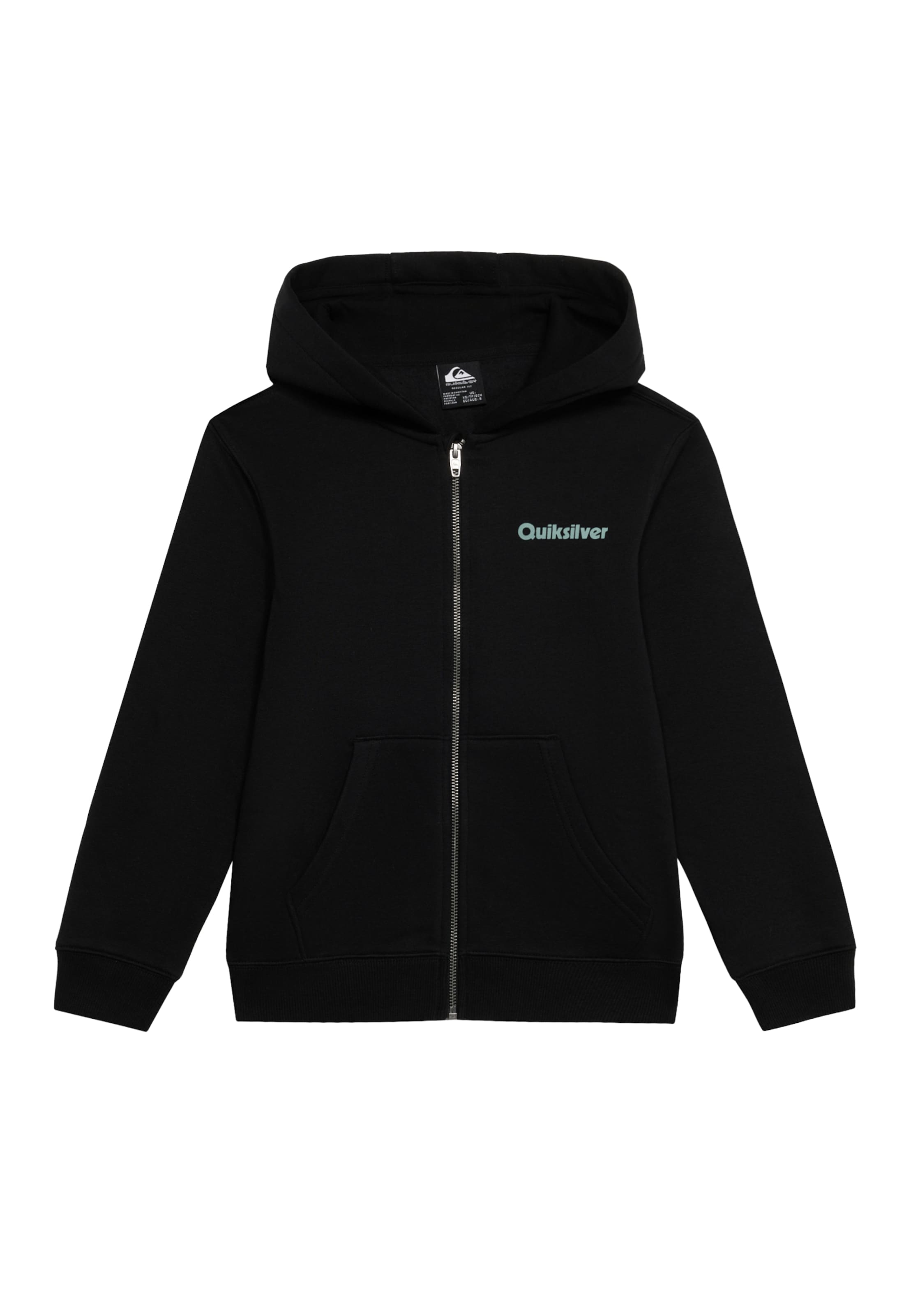 QUIKSILVER Ζακέτα φούτερ σε μαύρο: μπροστά