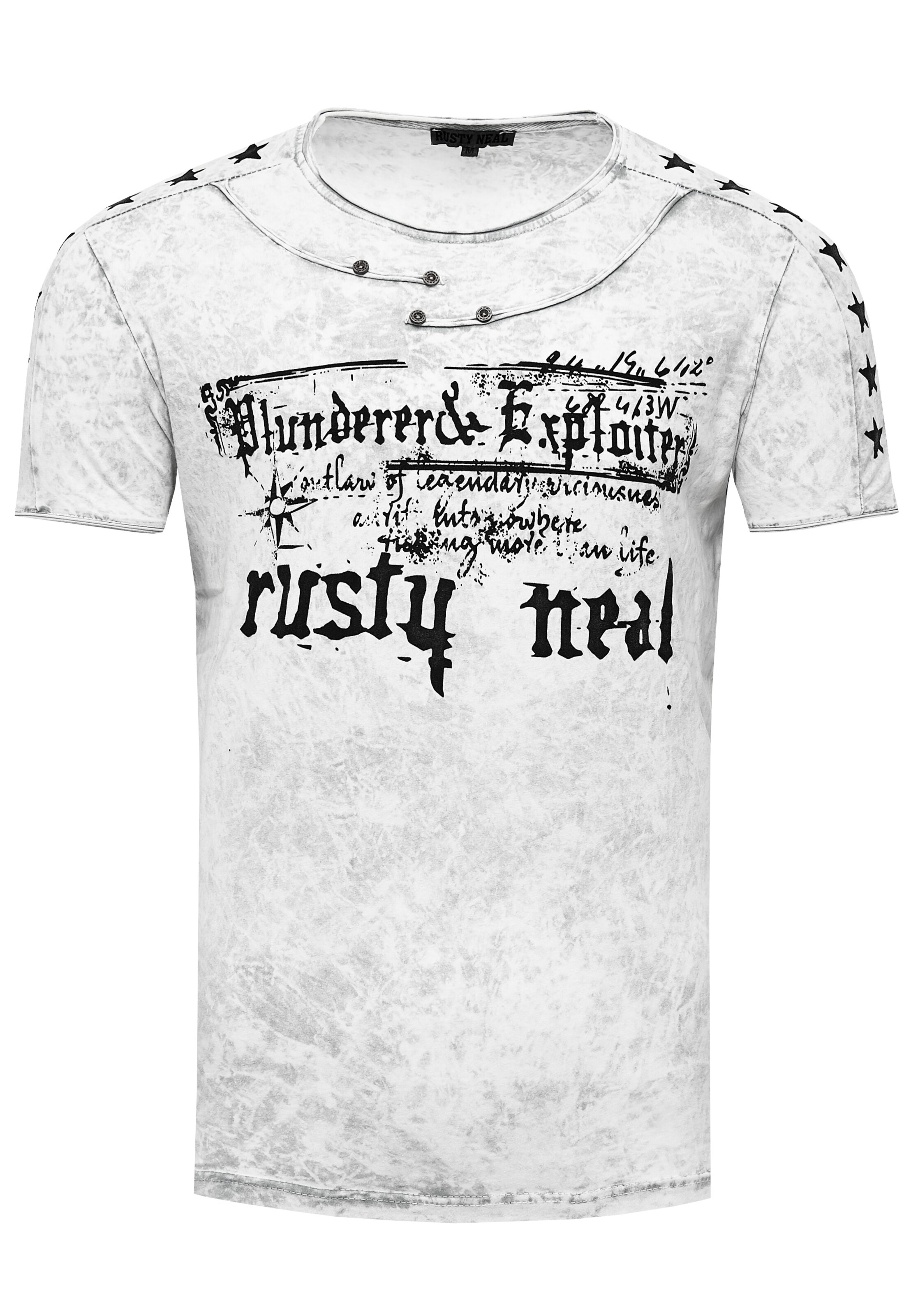 Rusty Neal Shirt in Wit: voorkant