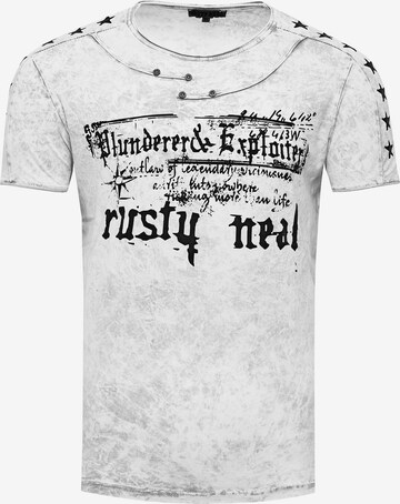 Rusty Neal T-Shirt in Weiß: predná strana