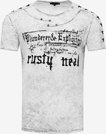 Rusty Neal Shirt in Wit: voorkant