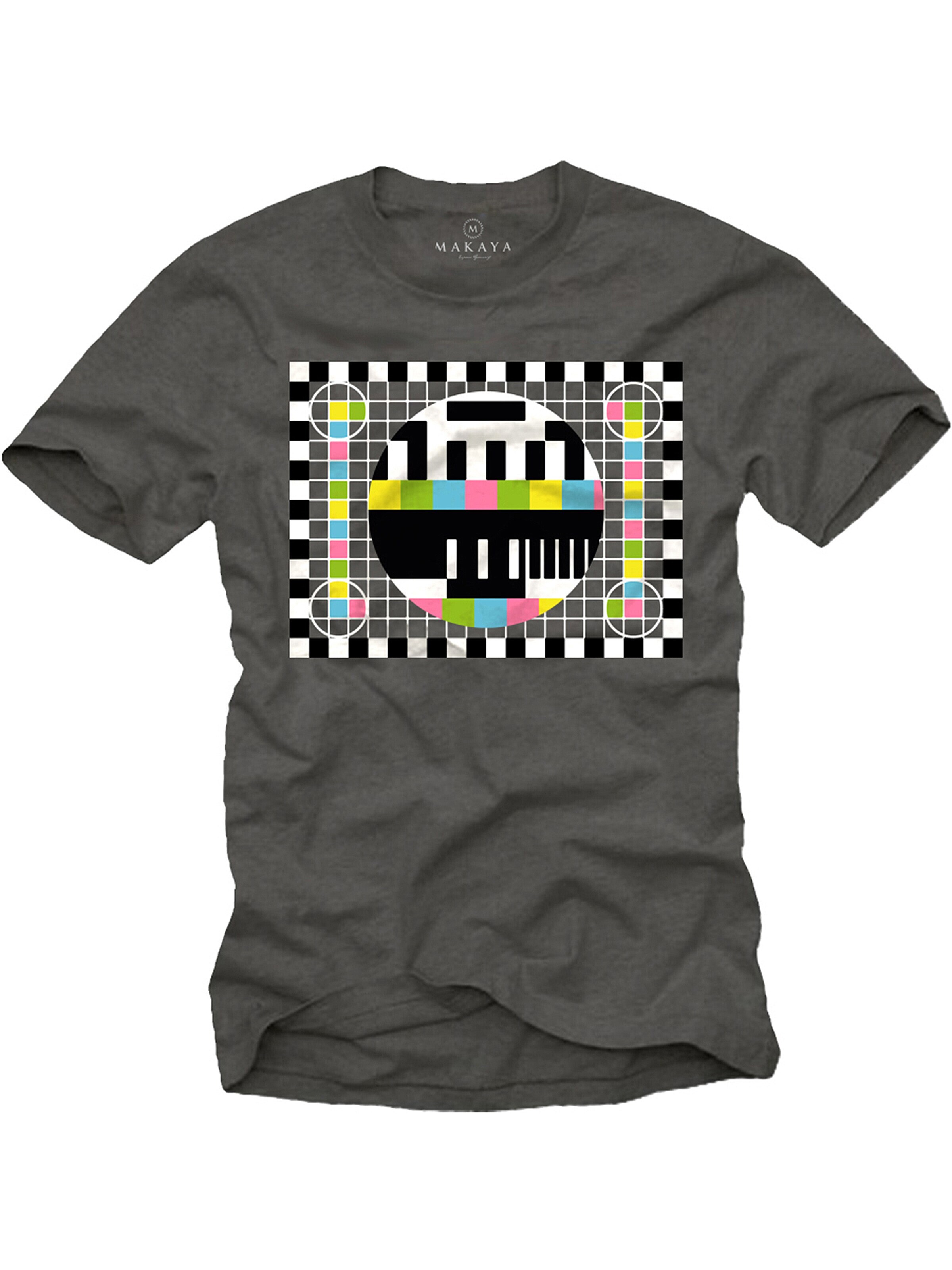 MAKAYA Shirt 'Testbild' in Grey: front