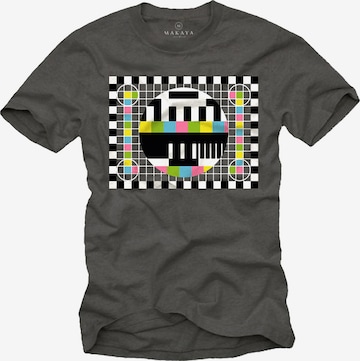 MAKAYA Shirt 'Testbild' in Grey: front