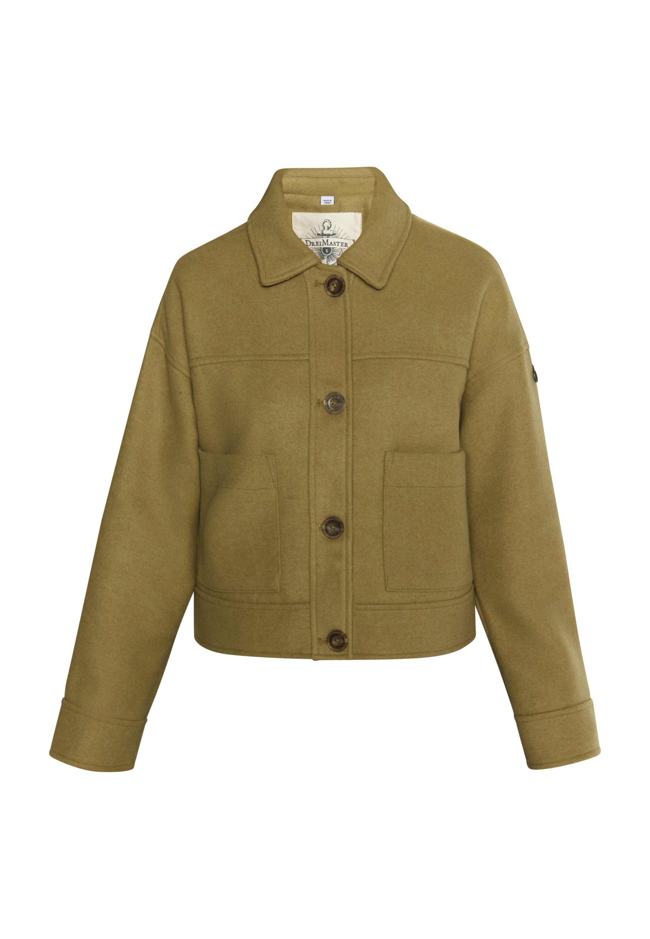 DreiMaster Vintage Přechodná bunda 'Imane' – zelená: přední strana
