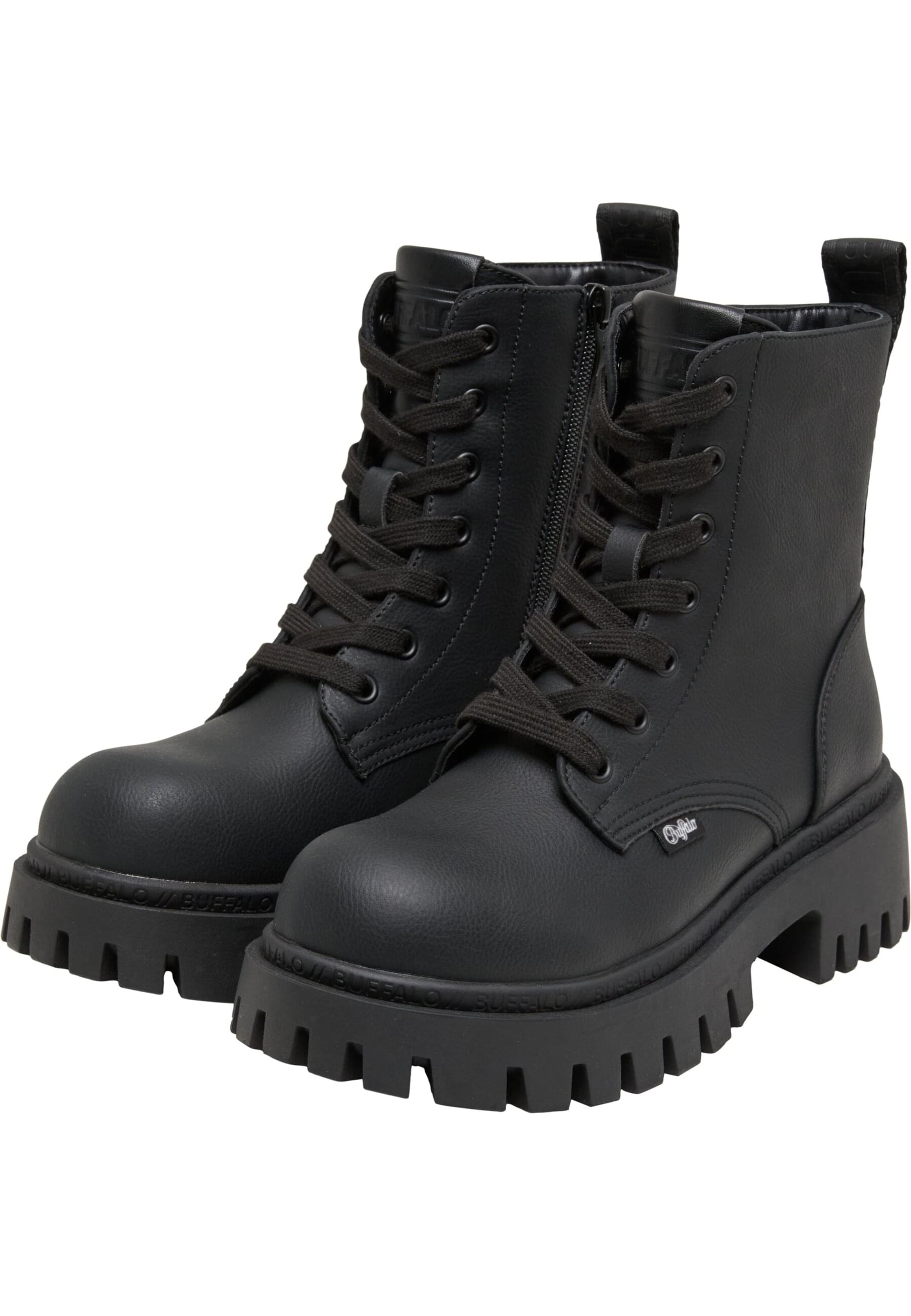 juoda BUFFALO Suvarstomieji kulkšnis dengiantys batai 'Zanos'