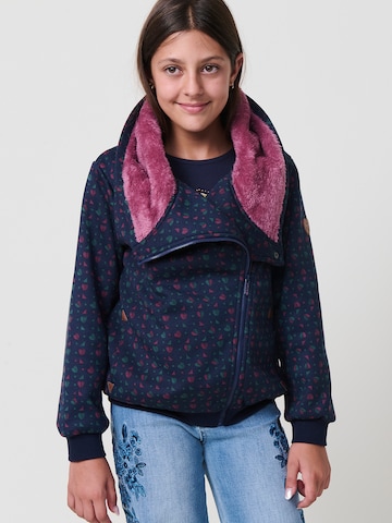 KOROSHI - Sudadera con cremallera en azul: frente