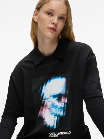 KARL LAGERFELD JEANS - Camiseta 'DIGITIZED' en negro