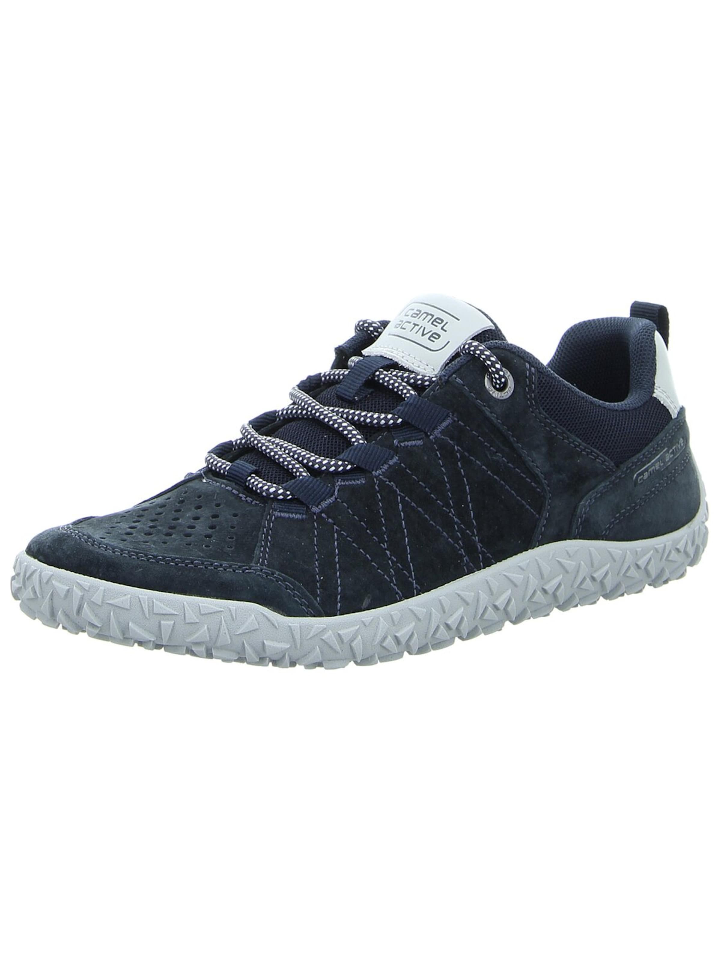 CAMEL ACTIVE Sportlicher Schnürschuh 'Damen Schnürschuh 54ILN11340660 Leder und Textil in blau' in Blau: Vorderseite