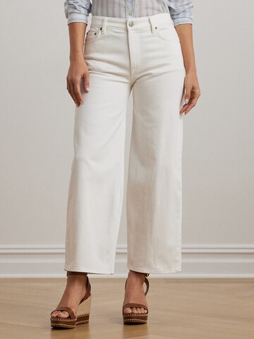 Lauren Ralph Lauren Wide leg Jeans in Wit: voorkant