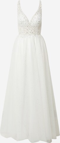 Robe de soirée mascara en blanc : devant