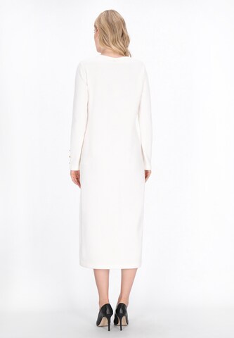 Robes en maille 'Classic' DreiMaster Klassik en blanc